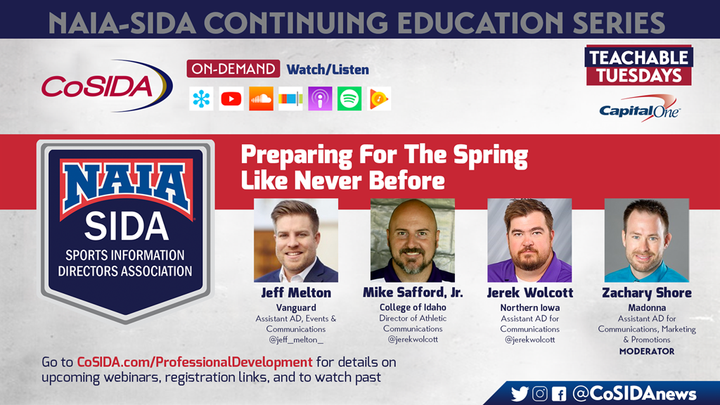 ON-DEMAND Webinar – NAIA-SIDA Series: Preparing For the Spring Like Never Before